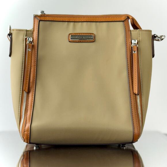 Adrienne Vittadini Tan and Brown Shoulder Bag - 12W x 10H x 3D - Picture 12 of 12